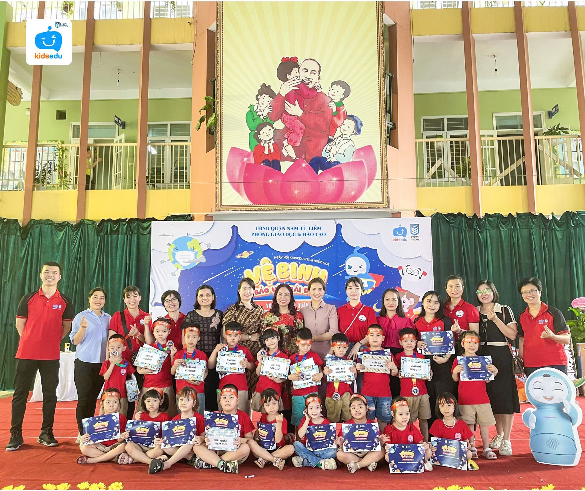 KidsEdu collaborates with preschools in Hanoi to organize the Earth Warriors contest.