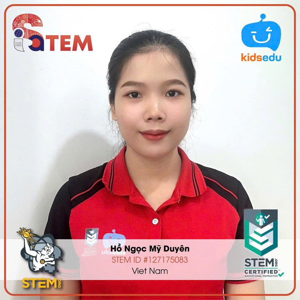 Congratulations to Ms. Ho Ngoc My Duyen on achieving the STEM Educator Certification from ISA-STEM.org